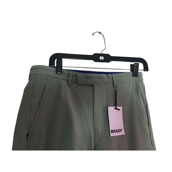 Tom Brady Brand Golf Shorts Men's Size 29 Sage Green Zip Hook & Eye - Picture 3 of 8